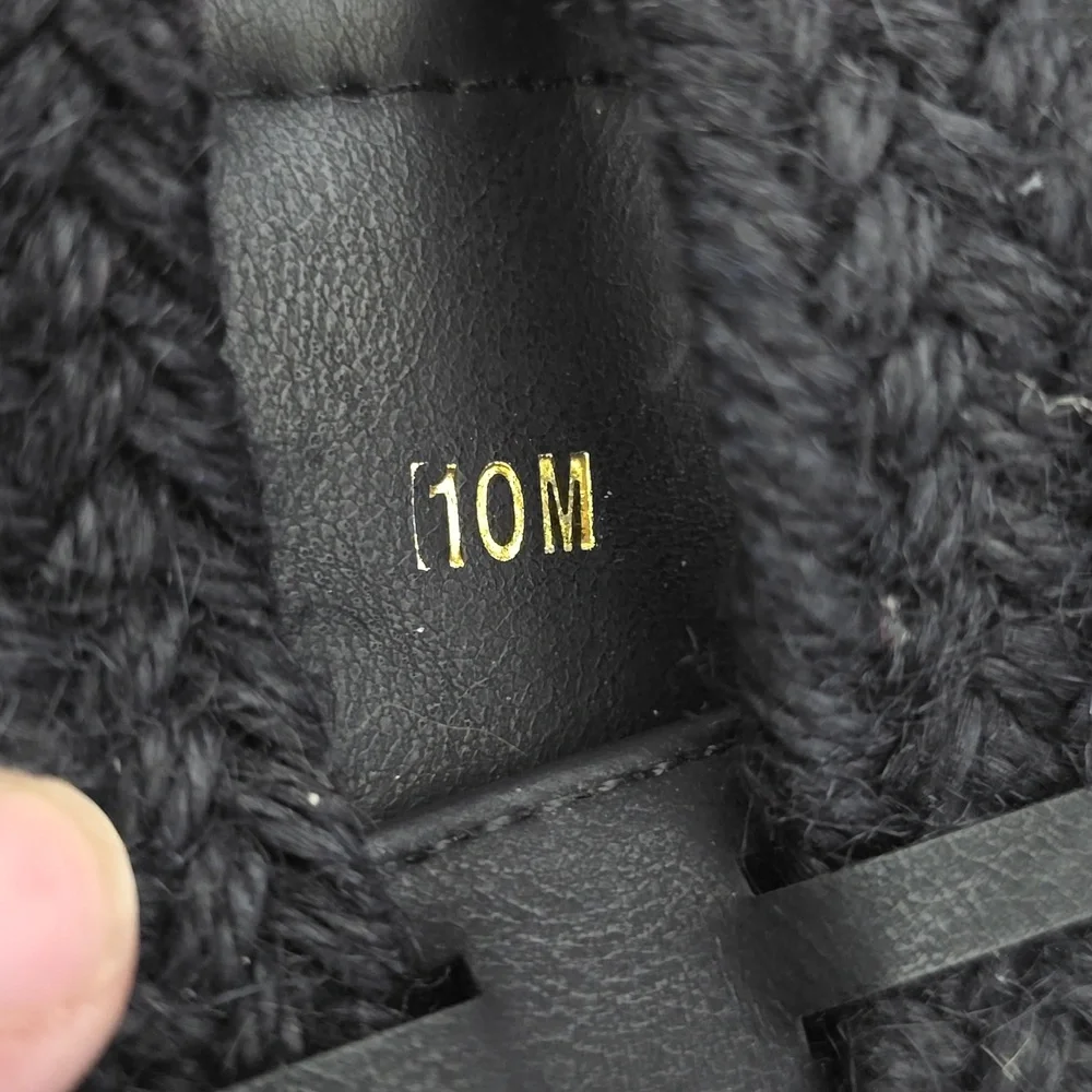 BEACH BY MATISSE DAZE MACRAME PLATFORM LUG SOLE SIZE 10 BLACK